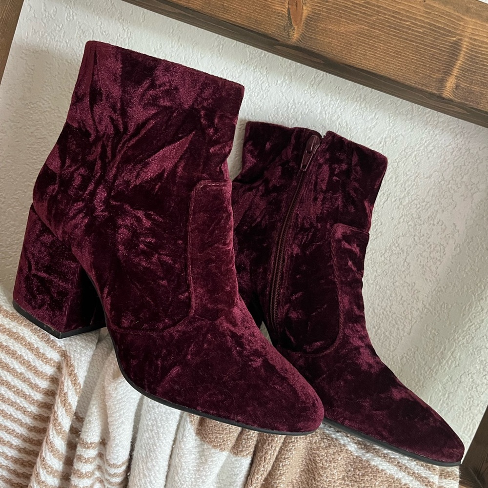 Gianni Bini Velvet Booties